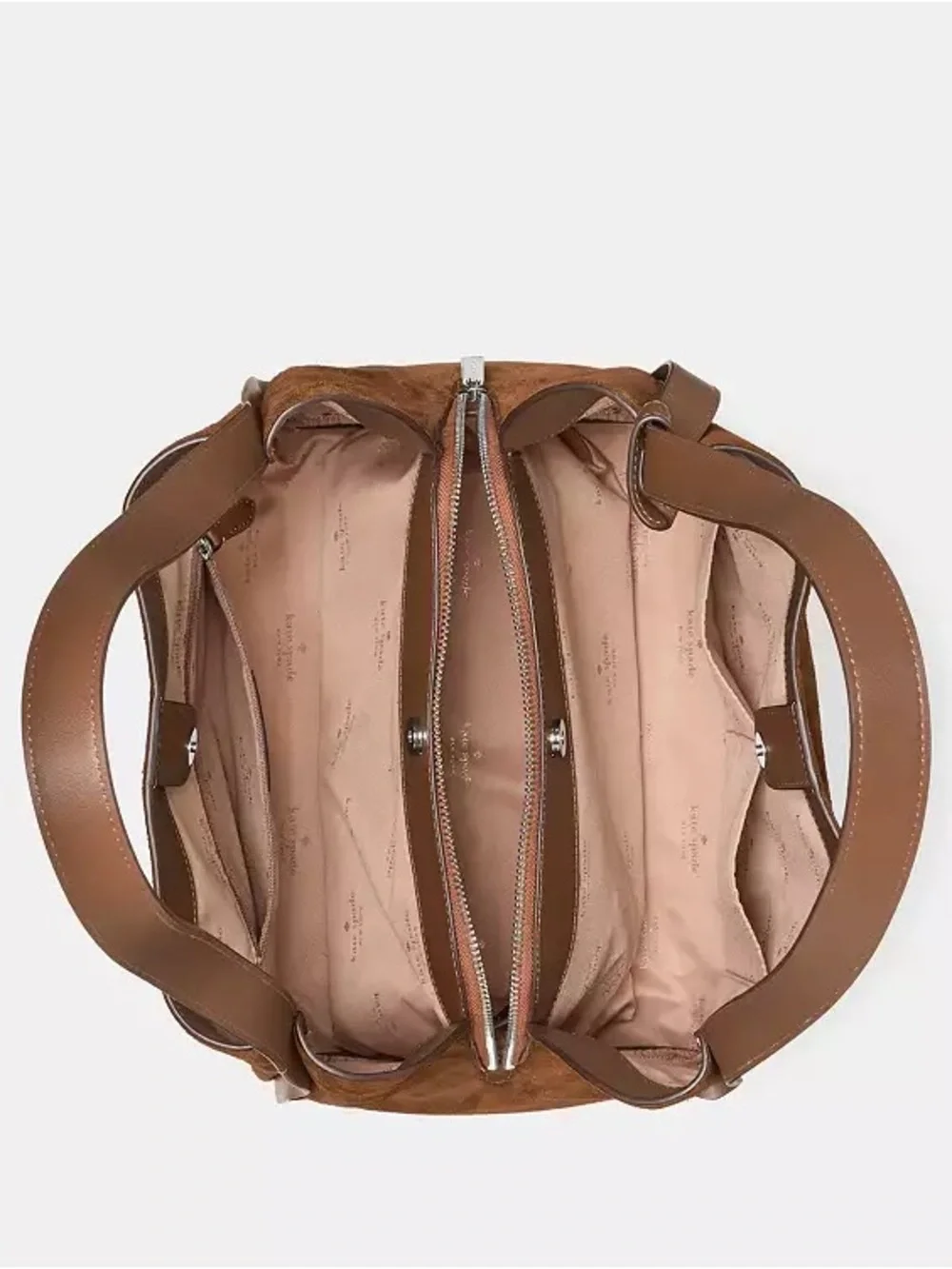 ♠️Kate Spade Knott Suede Large Carryall Shoulder Bag, Warm Gingerbread NEW NWT